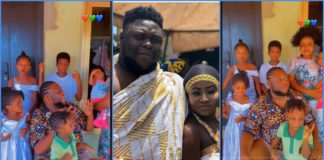 Ghanaian actor Oteele and his kids Photo Source: oteeletv
