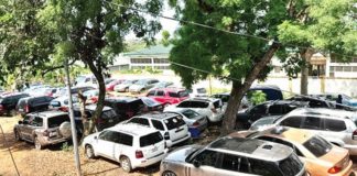 Some of the uncustomed vehicles seized in Koforidua